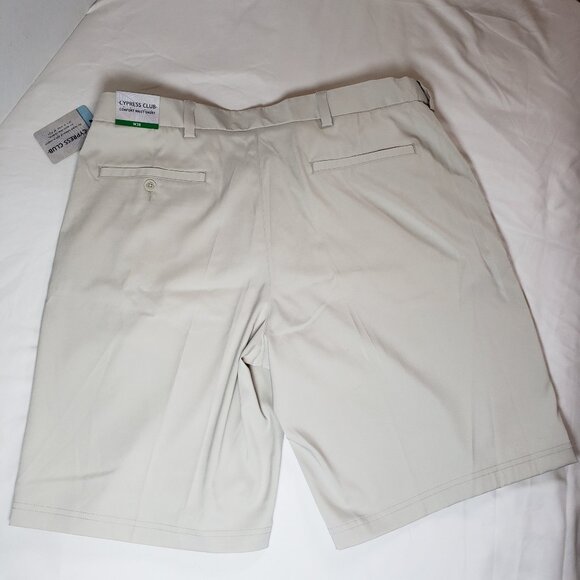 Cypress Club Mens Shorts 38 Bone Flat Front Comfort Waist - Picture 3 of 9